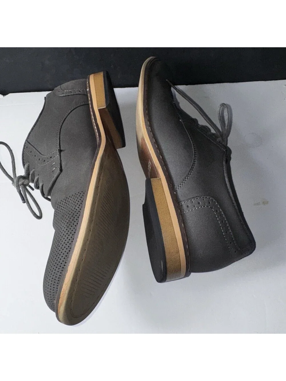 Steve Madden Madden Gray Perforated Oxford Dress Shoes Men’s 10M [COPY]
